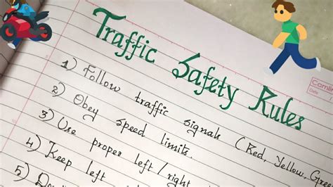Traffic Safety Rulesroad Safety Rulestraffic Rules Handwriting Youtube