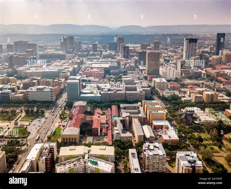 Aerial View Of Highrises Of Pretoria Downtown Hi Res Stock Photography