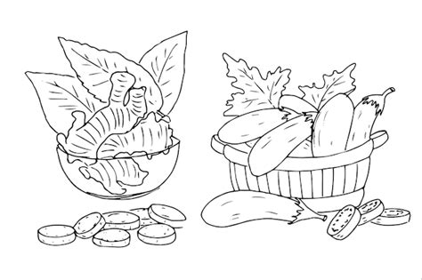 Mix Vegetables Clipart Black And White Flower