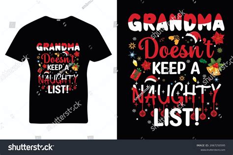 grandma doesnt keep naughty list christmas stock vector royalty free