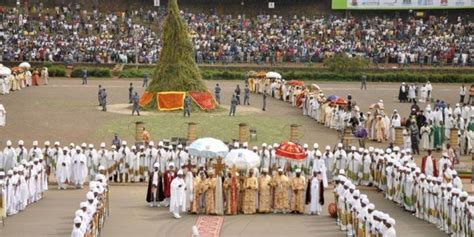 Meskel Finding Of The True Cross Festival In Ethiopia Is Celebrated