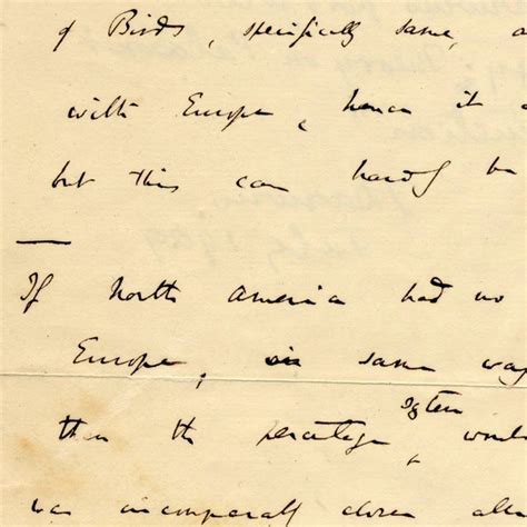 A Handwritten Manuscript Note By Charles Darwin From Natural Selection