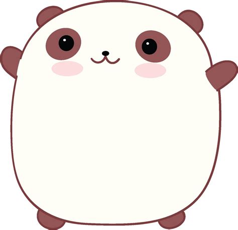 Adorable Cute Chubby Kawaii Panda Bear Cartoon 1 Vinyl