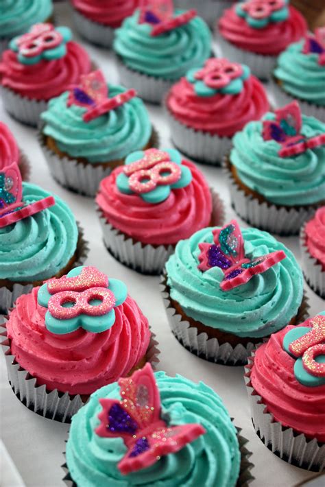 Special daughter 18th 18 cupcakes lolly lovely verse design happy birthday card. Turquoise & Hot Pink 18th Birthday Cupcakes | The brief ...