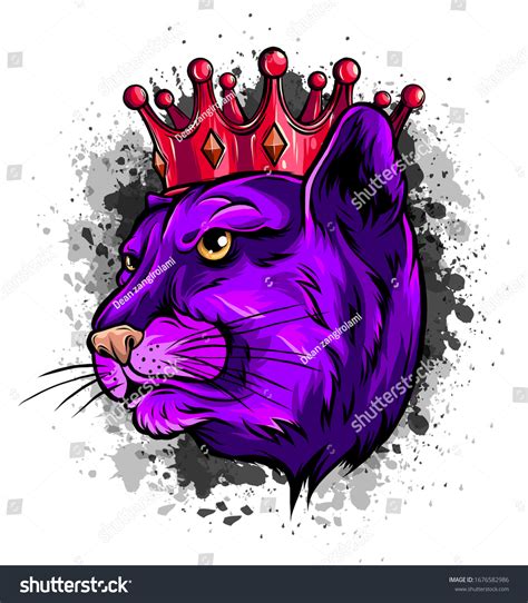Cougar Panther Mascot Head Vector Illustration Stock Vector Royalty