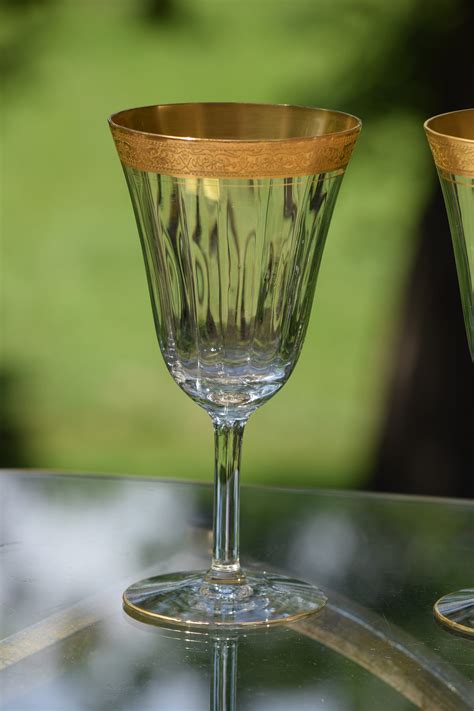 Vintage Gold Encrusted Wine Glasses Set Of 2 Morgantown Circa 1930 S Wedding Toasting
