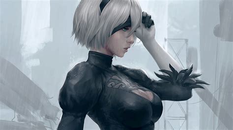 X B Profile Blindfold Automata Yorha Game Sensuality