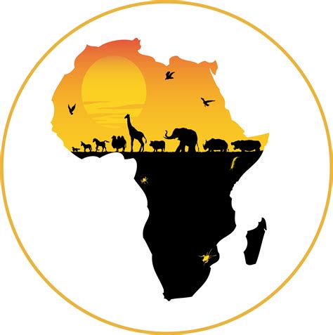 African Animals Vinyl Wall Art 2083x2083 Png Download Africa Map