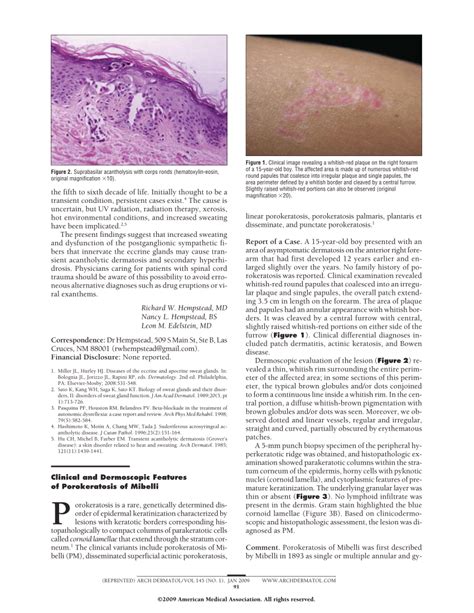 Pdf Clinical And Dermoscopic Features Of Porokeratosis Of Mibelli