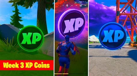 Our fortnite week 3 challenges guide contains a list of all the challenges in week 3, with tips, tricks and strategy advice for completing each one and earning this week's free challenges task players with dealing 500 damage to opponents in a single match, eliminating opponents in haunted hills and. *ALL* XP COIN LOCATIONS WEEK 3 (Fortnite Season 3) - YouTube