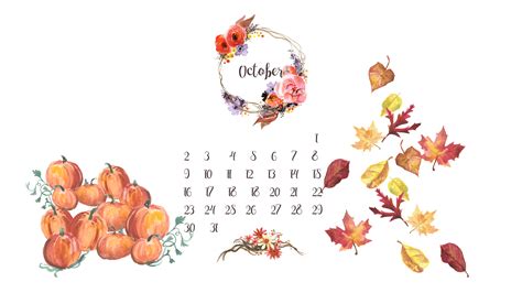 Free Desktop Calendar Background // October - Live Love Simple