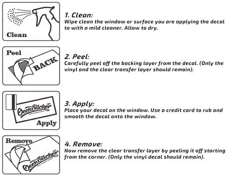 How To Apply Vinyl Decal Printable Instructions Decal Application