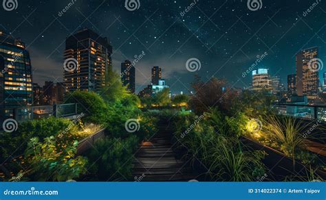 Metropolis Oasis: Lush Urban Haven./n Stock Illustration - Illustration