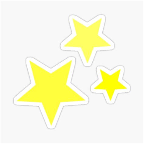 Set Of Yellow Stars Sticker For Sale By Morgannicole021 Redbubble