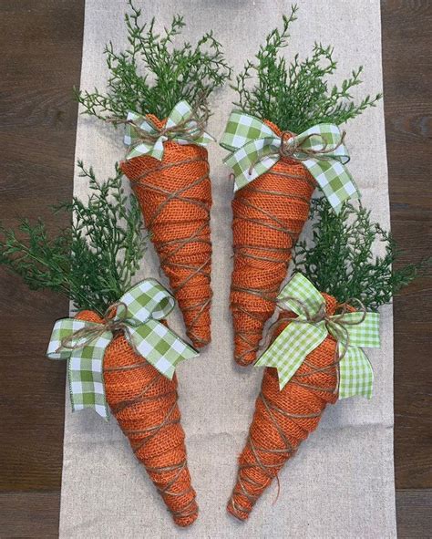 Burlap Carrots Rustic Burlap Carrots Primitive Carrots Etsy