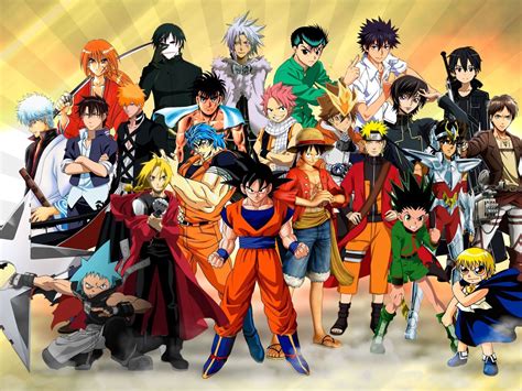 All Anime Together Wallpapers Wallpaper Cave