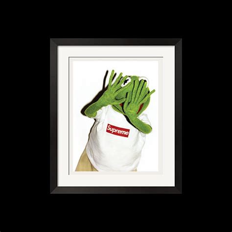 27x36 Print Supreme X Kermit The Frog Urban Street Poster Etsy