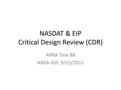 ppt nasdat and eip critical design review cdr powerpoint presentation id 4276253