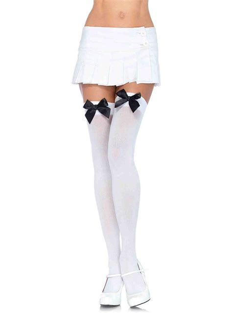 White Thigh Highs With Black Bows Perth Hurly Burly Hurly Burly Abn 77080872126