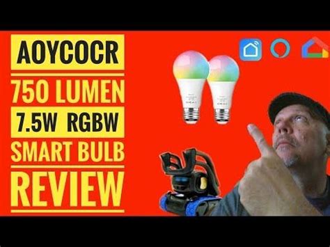 Aoycocr WIFI 750 lumen RGBW 7.5W E26 Smart Bulb works with ...