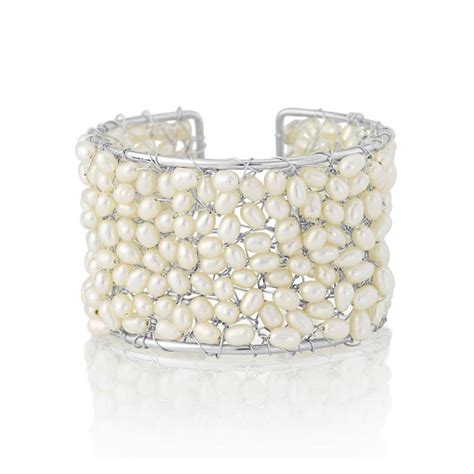 Pearl Cuff Bracelet By Bish Bosh Becca