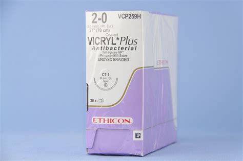 Ethicon Suture Vcp259h 2 0 Vicryl Plus Antibacterial Undyed 27 Ct
