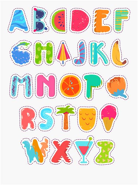 Summer Alphabet Mooie Letters Summer Free Transparent Clipart