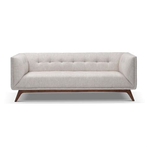 Pick your style, your size that fits your home, and your details. Mid-Century Modern Classic Sofa In Light Grey Linen & Walnut Wood Legs | Modern wood sofa ...
