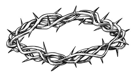 Hand Drawn Symbols Vector Hd Images Crown Of Thorns Religious Symbol