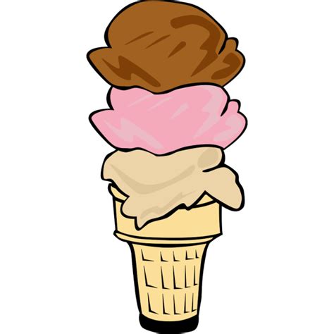 Ice Cream Cone 3 Scoop Png Svg Clip Art For Web Download Clip Art