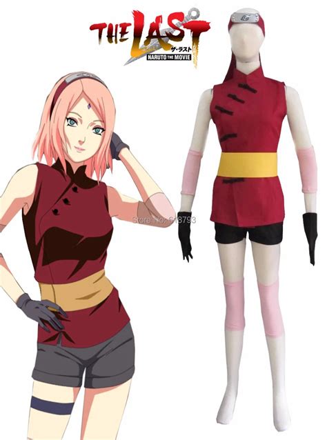 2015 Anime Naruto Cosplay Costumes Haruno Sakura Cos Uniform The Last Cheongsam A392naruto
