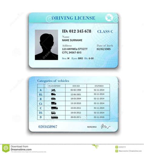 Printable Blank Drivers License Template 2023 Calendar Printable