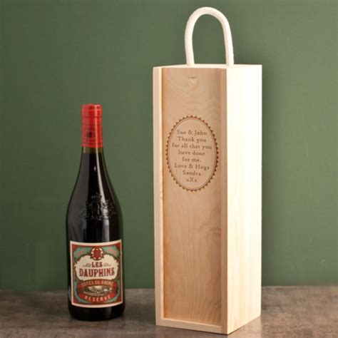 Personalised Wooden Wine Box The Gift Experience