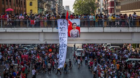 Protesters Rally Across Myanmar Defying Coup And Risking Crackdown The New York Times