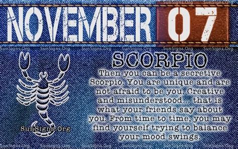 November 7 Zodiac Horoscope Birthday Personality Sunsignsorg