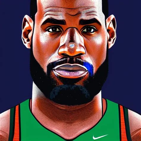 A Hyperdetailed Digital Portrait Painting Of Lebron Stable Diffusion