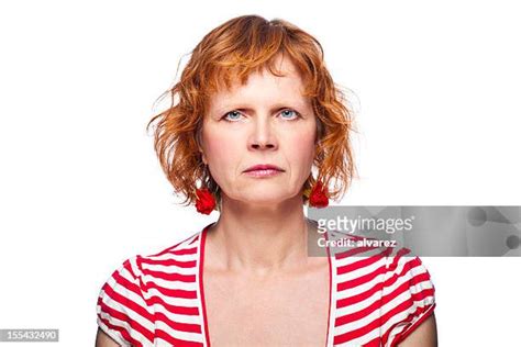50 Years Old Woman Red Hair White Background Photos And Premium High Res Pictures Getty Images