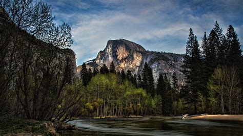 Merced River And Half Dome Yosemite National Park Wallpaper Backiee