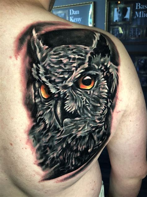 Owl Cover Up Tattoo