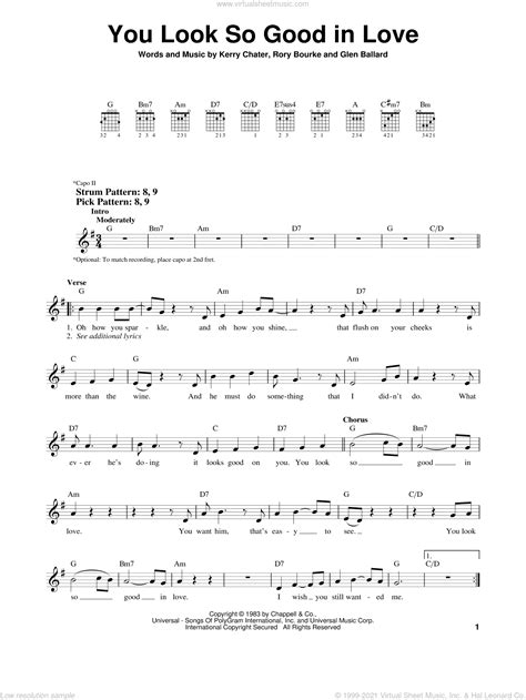 Strait You Look So Good In Love Sheet Music For Guitar Solo Chords
