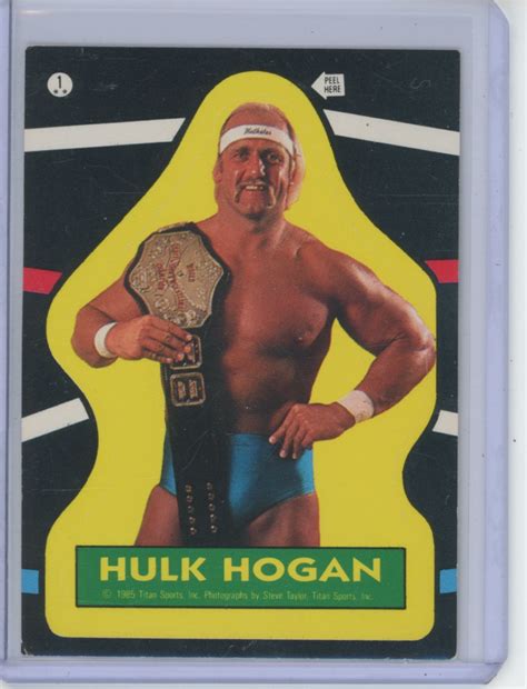 Topps Wwf Hulk Hogan Rookie Sticker Auctionninja