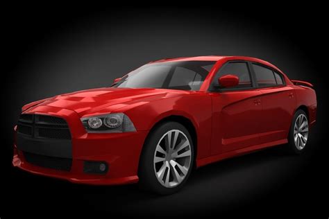 3d Model Realtime Dodge Charger Srt8 2012 Cgtrader