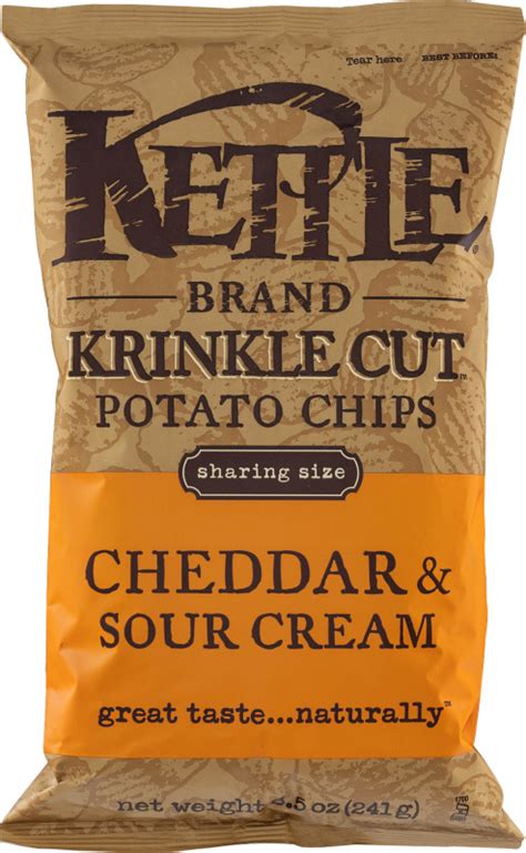 Kettle Brand Krinkle Cut Potato Chips Cheddar And Sour Cream Kettle
