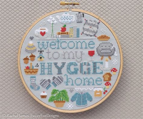 Hygge Cross Stitch Pattern Pdf Welcome Home Cross Stitch Etsy