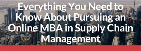 Online Mba In Supply Chain Management 2023