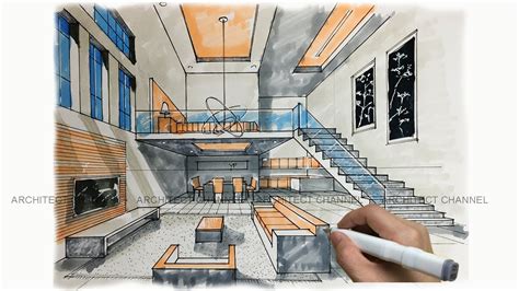 How To Draw Interior Perspective From Floor Plan