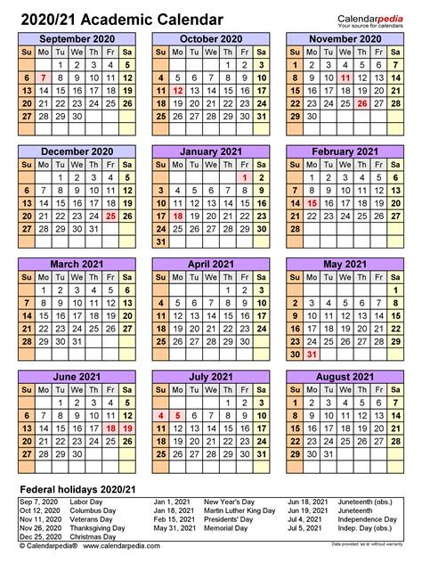 2020 And 2021 Academic Calendar Printable Free Letter Templates Vrogue