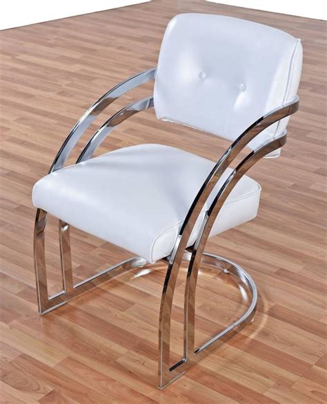The chrome dining room chairs can be discovered in food outlets, restaurants and several suburban areas. Post Modern Chrome Cantillevar Dining Room Chairs at 1stdibs