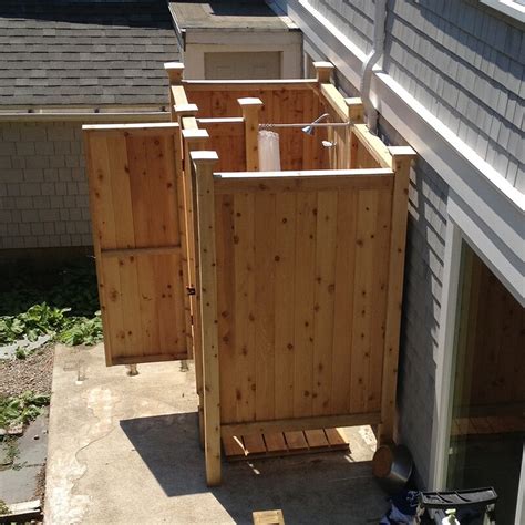 The christmas tree gift shops corner of willow st. CapeCodShowerKits Cedar Deluxe Freestanding Outdoor Shower ...