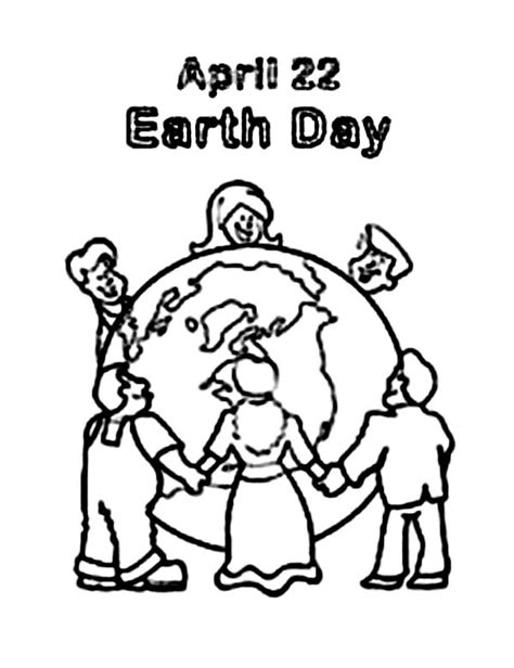 Peoples Around The World Celebrating Earth Day Coloring Page Netart